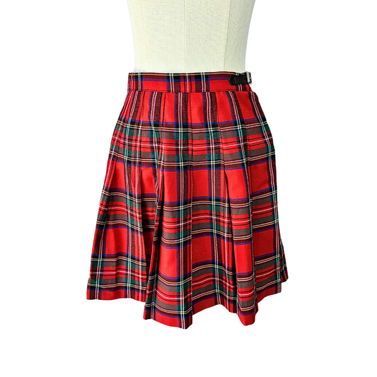 Red vintage Sissy Boy tartan skirt - M