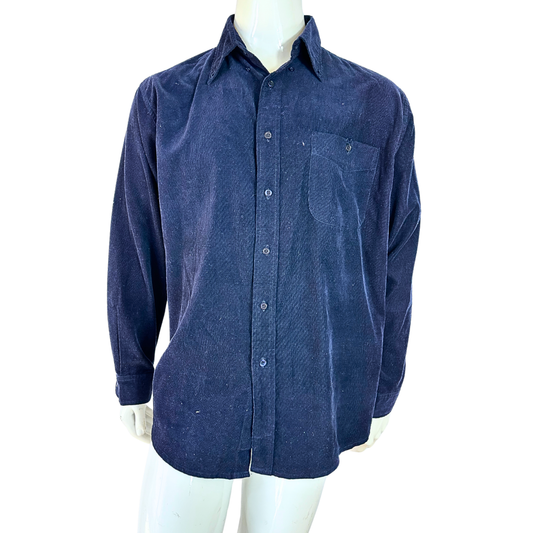 Navy 90s corduroy shirt - L