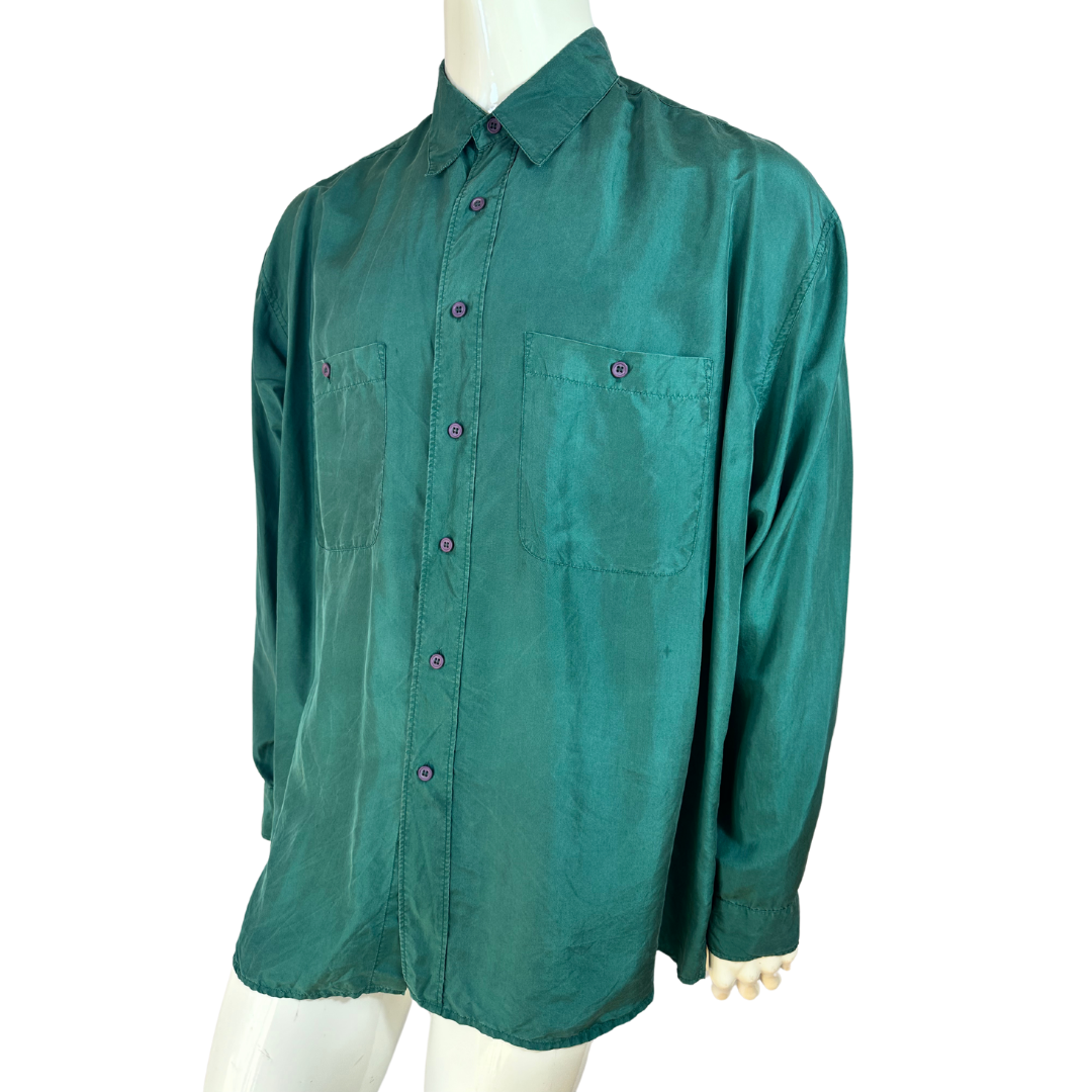 Longsleeve silk shirt - 2XL