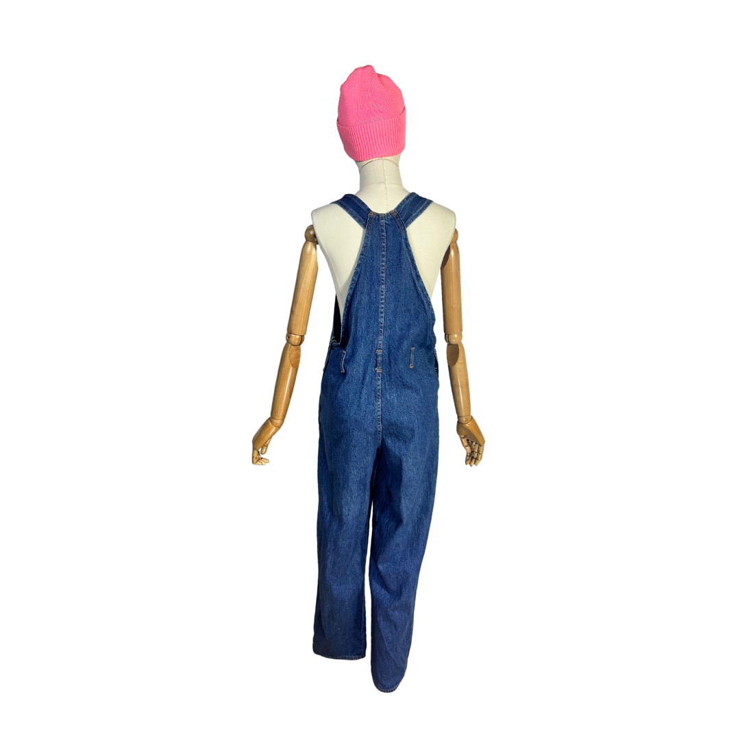 Blue 90s denim dungaree - M