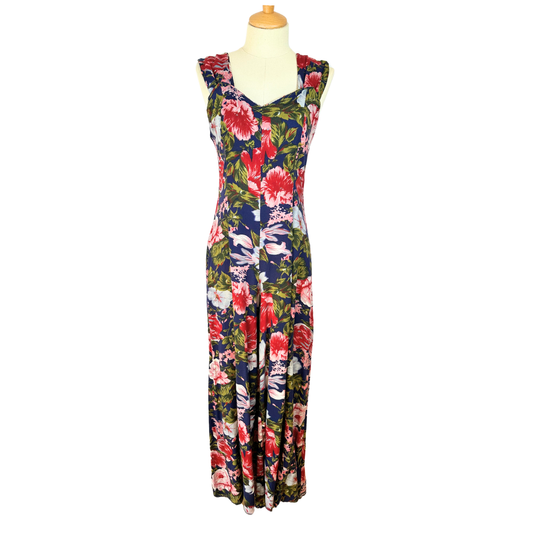 Vintage floral flared jumpsuit - M