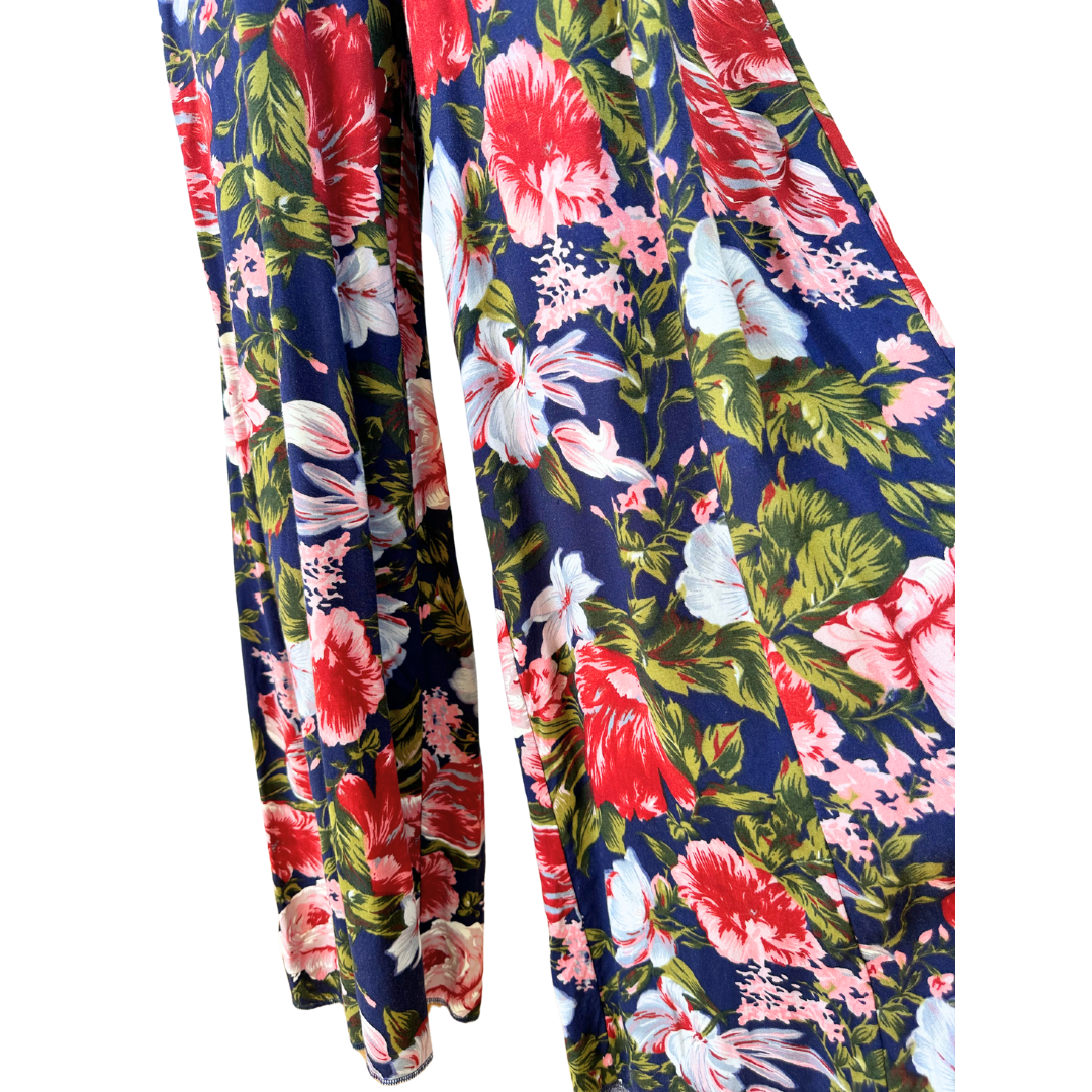 Vintage floral flared jumpsuit - M