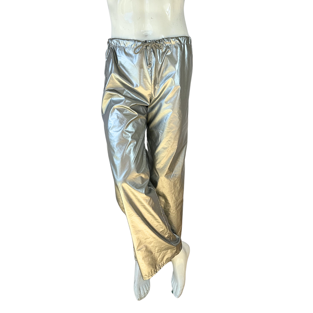 Metallic silver drawstring pants - M/L/XL