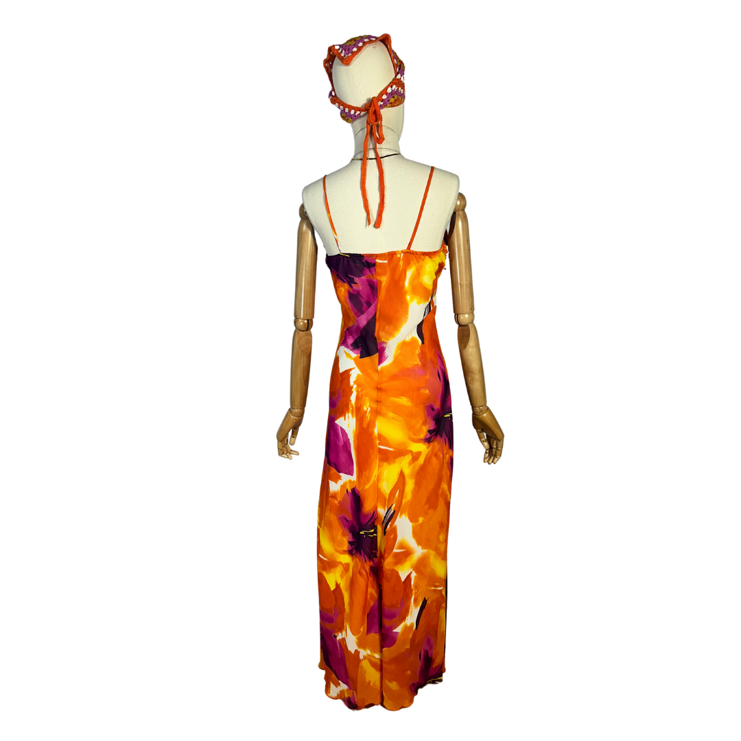 Y2K spaghetti strap maxi dress - M