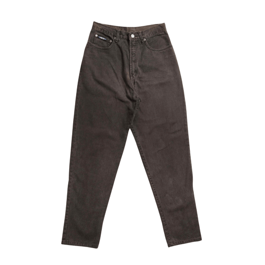 High-waisted tapered jeans - M