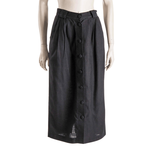 High-waisted cotton pencil maxi skirt - S
