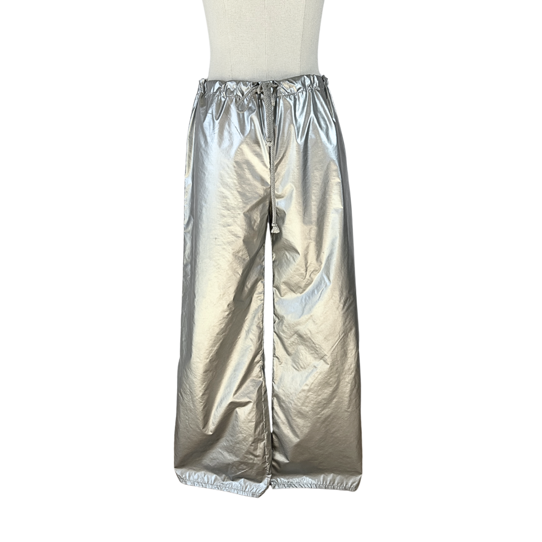 Metallic silver drawstring pants - M/L/XL