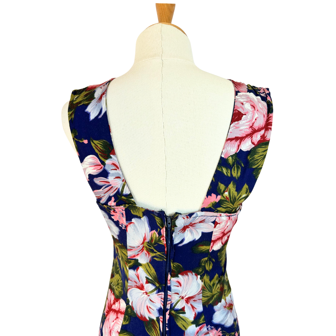 Vintage floral flared jumpsuit - M