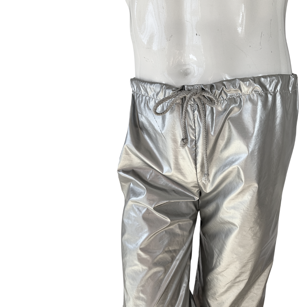 Metallic silver drawstring pants - M/L/XL