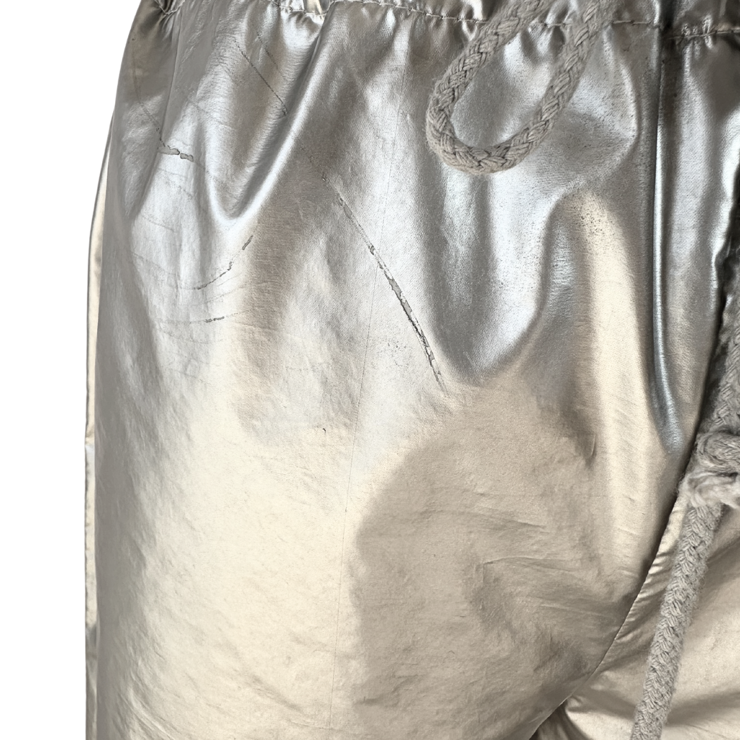 Metallic silver drawstring pants - M/L/XL