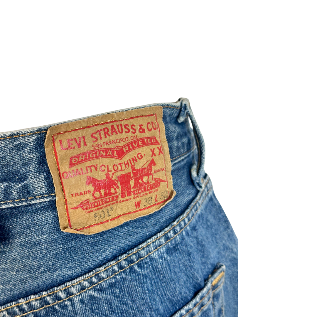 Blue Levis 501 button fly jeans - XL
