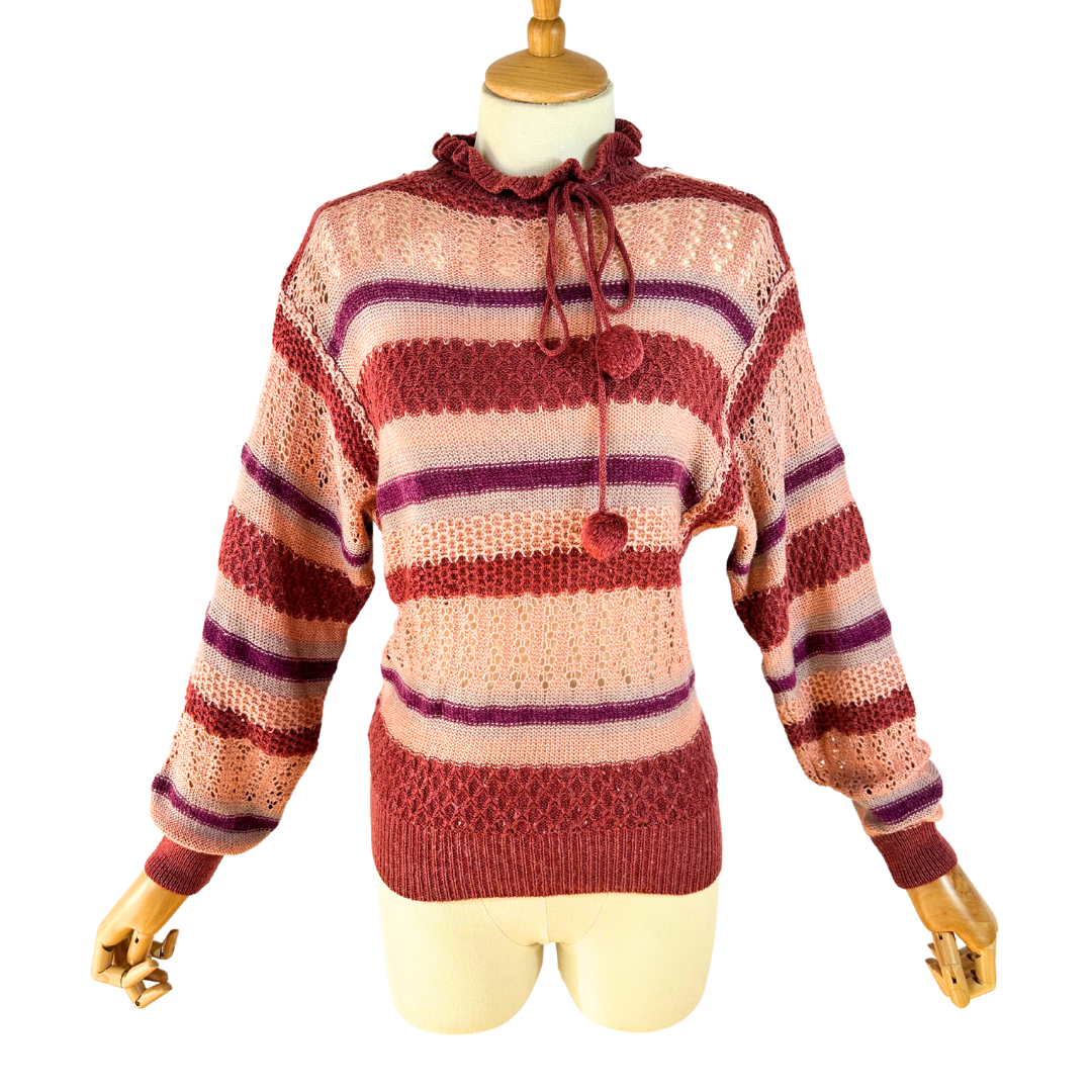 Vintage striped knit jersey - S