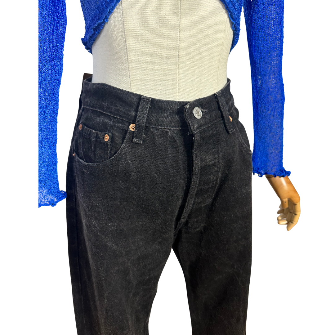 Black Levis 501 button fly denim jeans - M