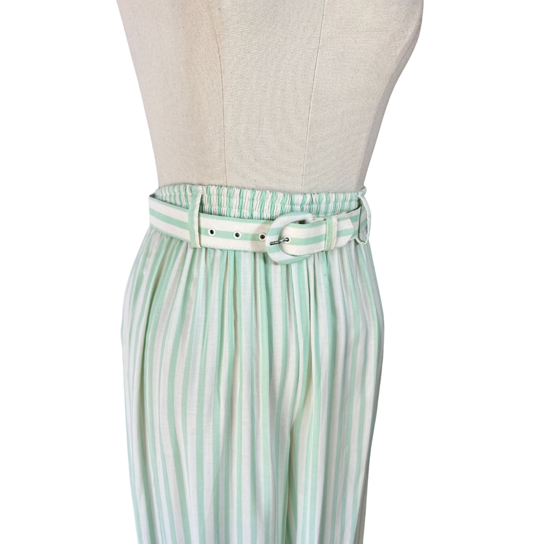 Vintage striped elasticated pants - S