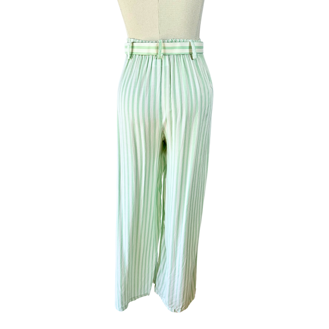 Vintage striped elasticated pants - S