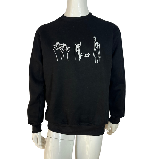 Voguing embroidered cotton sweatshirt - S/M/L