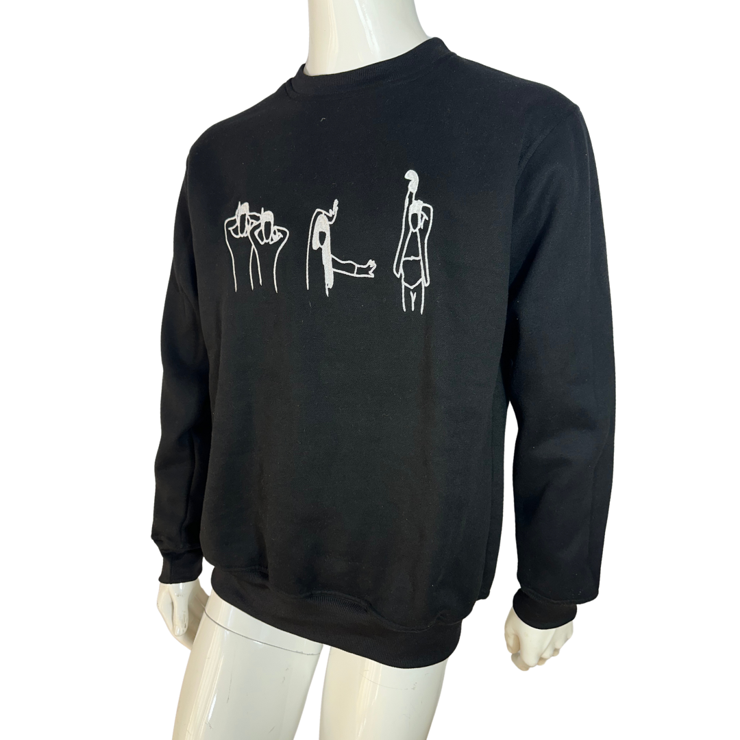 Voguing embroidered cotton sweatshirt - S/M/L