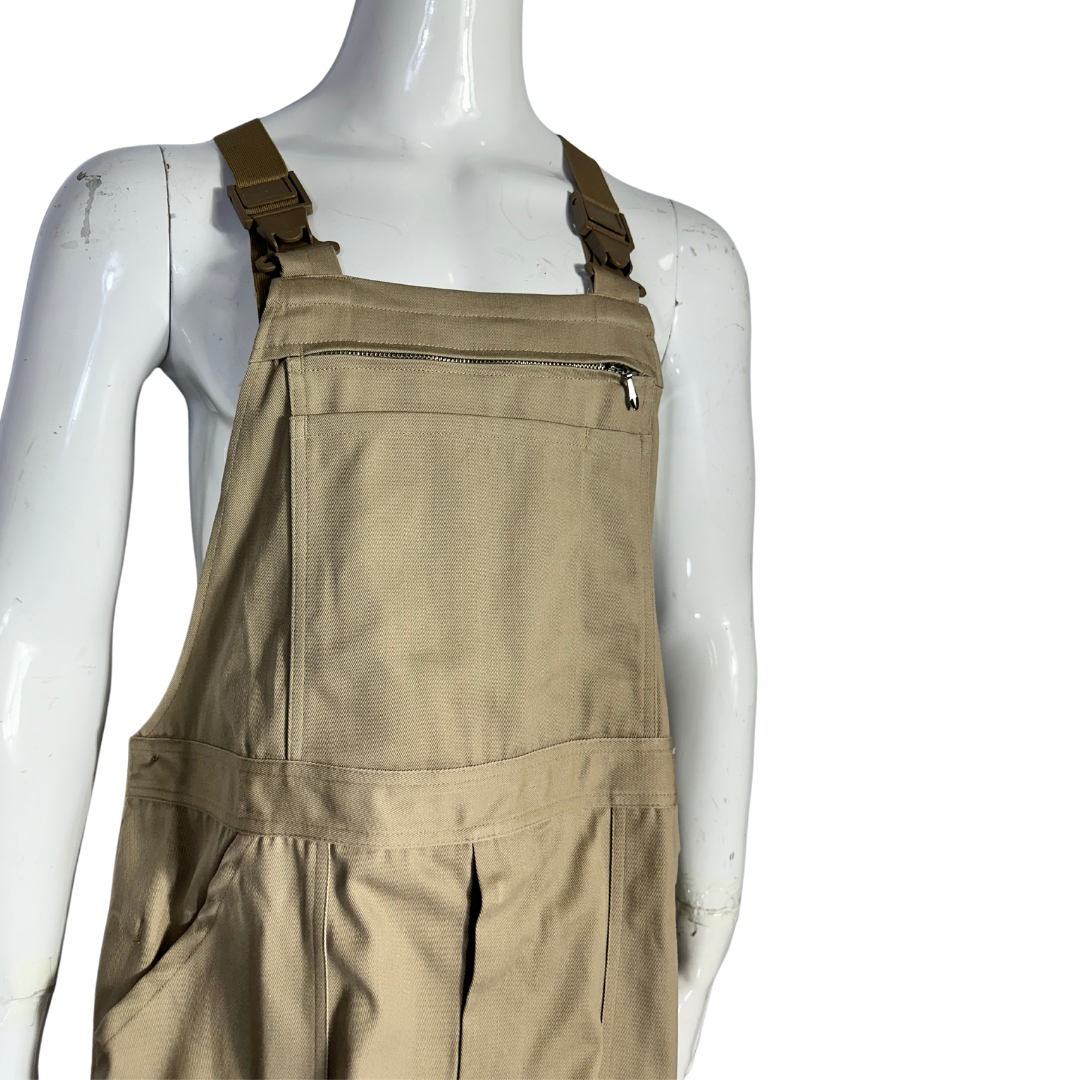 Vintage khaki utility workwear dungaree - XL