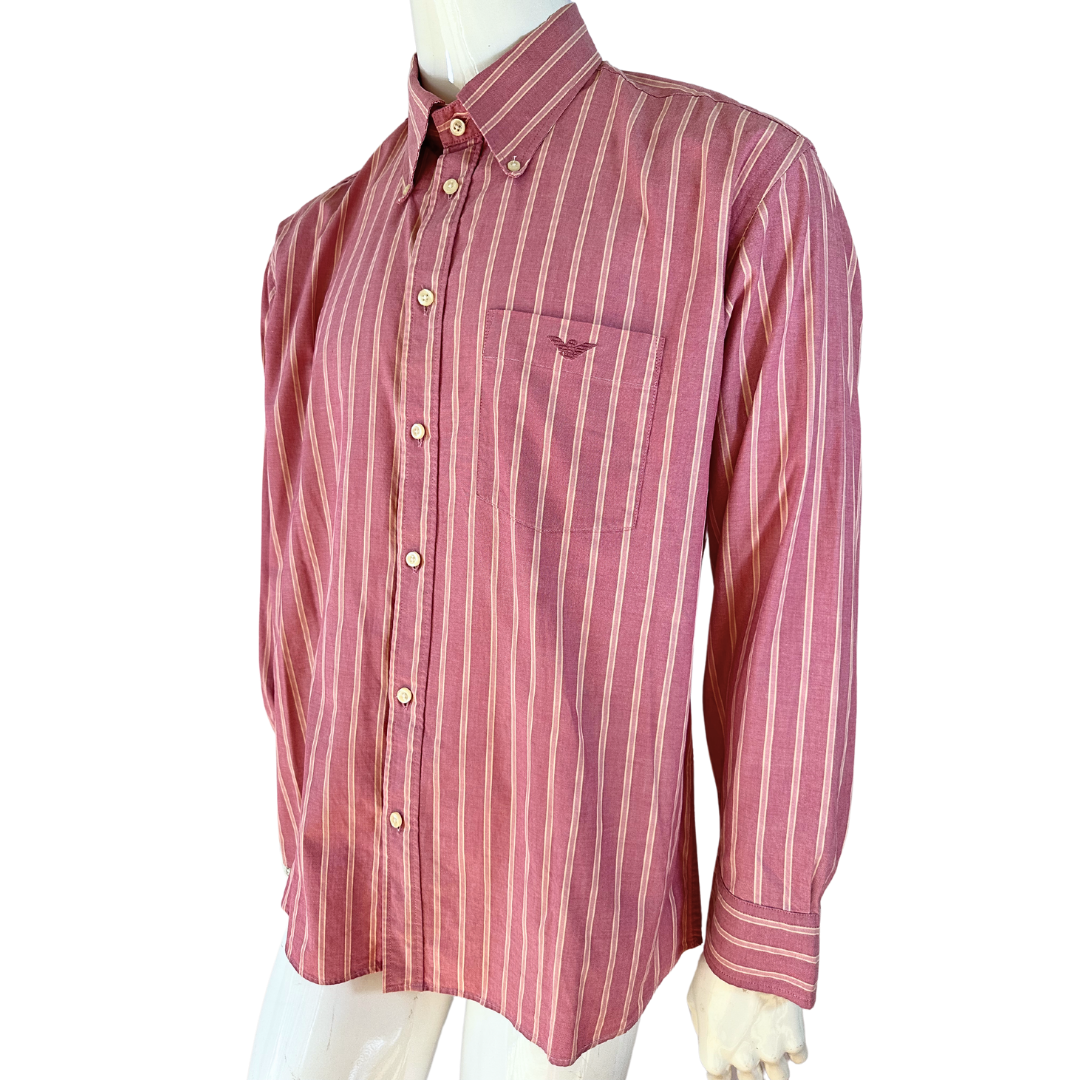 Armani Jeans striped longsleeve shirt - XL