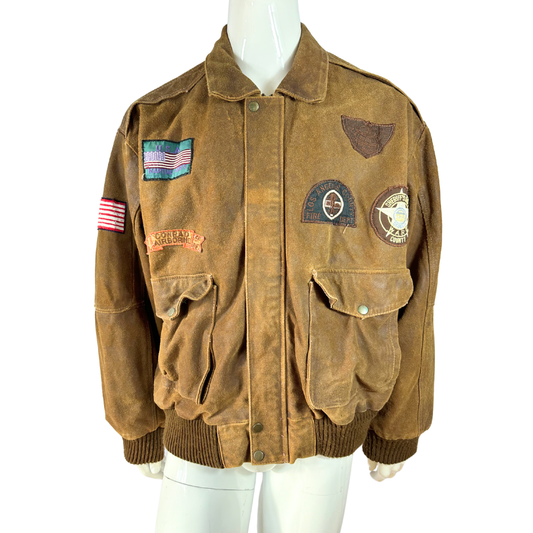 Vintage suede leather jacket - M/L (Free Delivery)