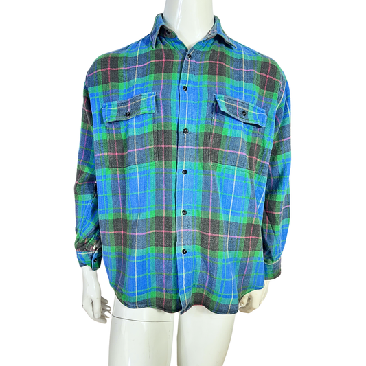 90s flannel shirt - L