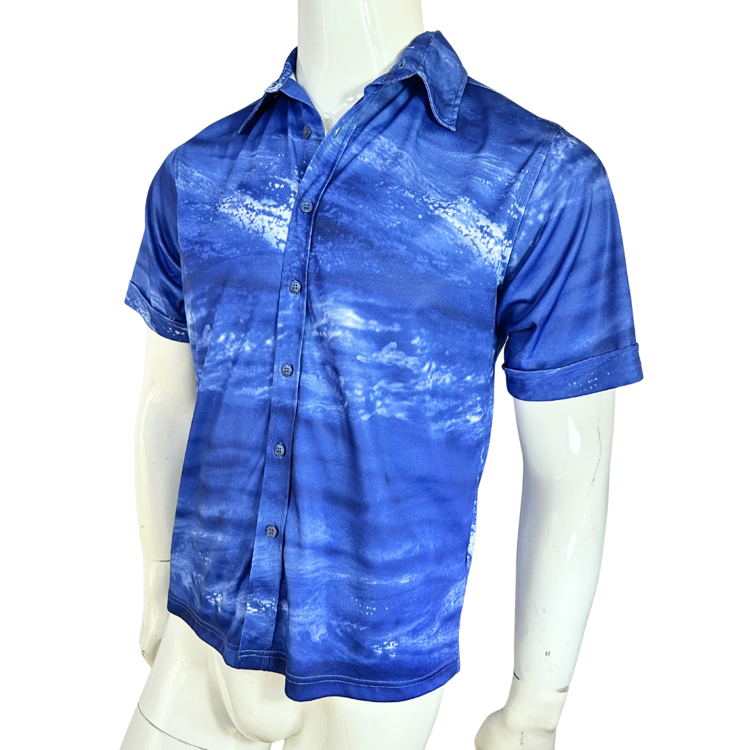 Ocean graphic print shirt - XS