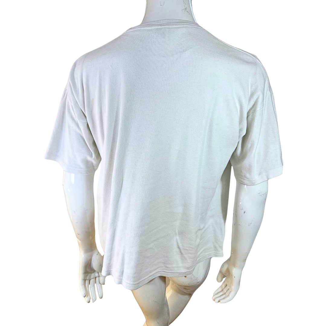 White Jamaica embroidered tshirt - XL