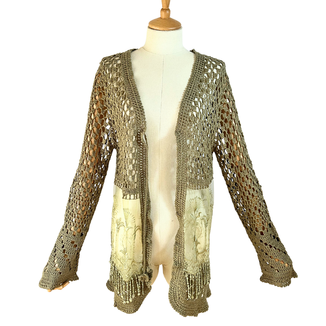 Vintage crochet jacket - S