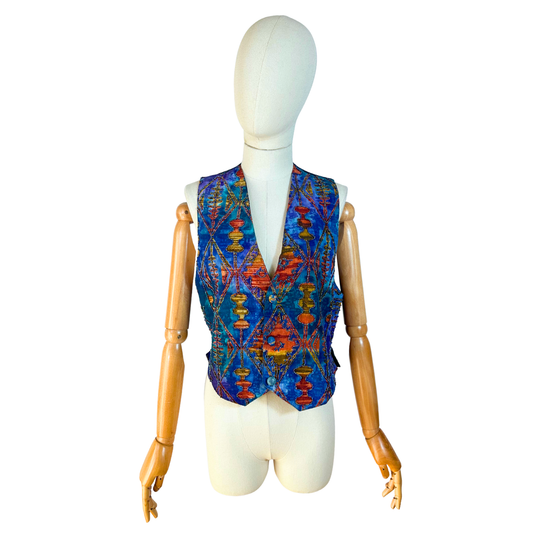Vintage abstract waistcoat - M