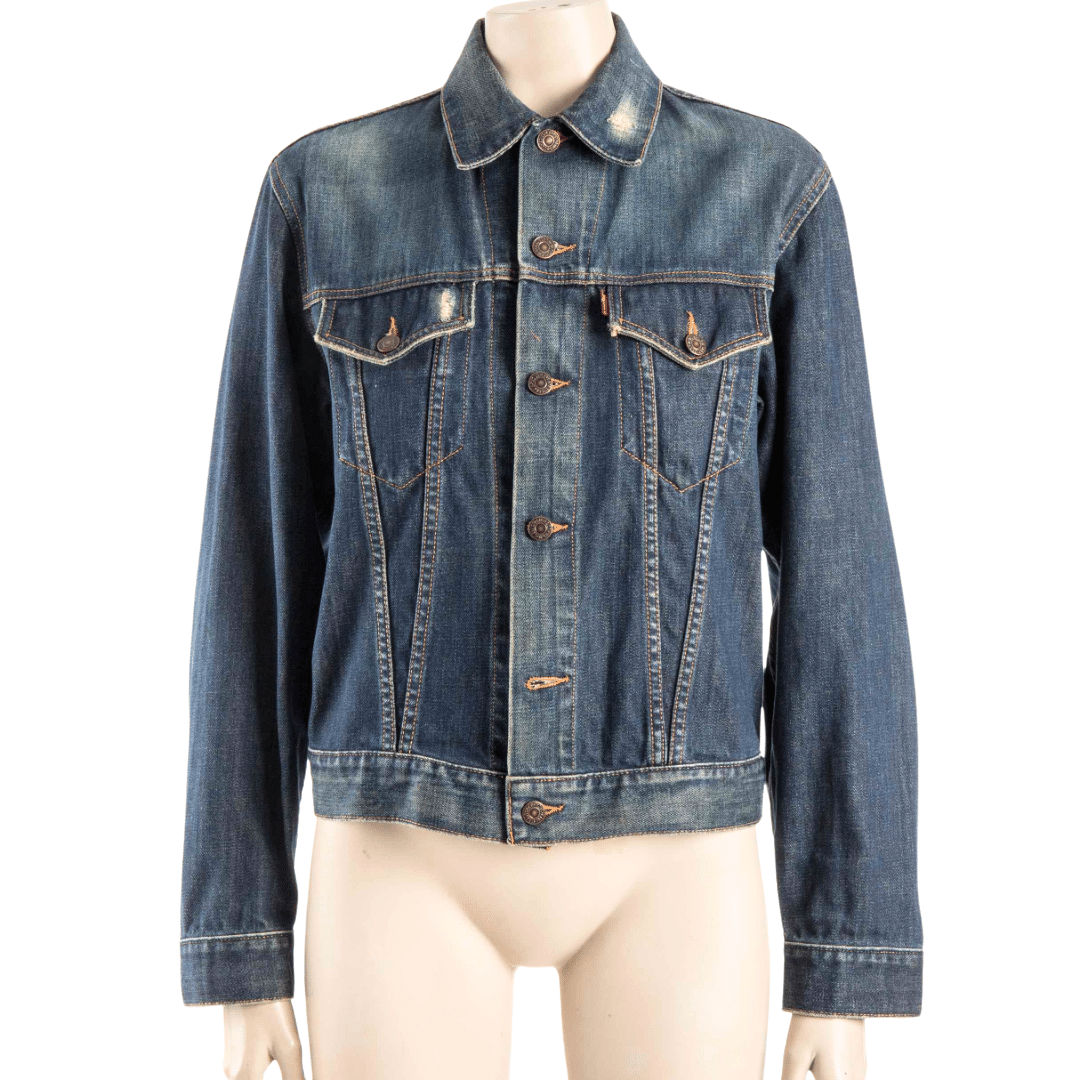 Vintage Levi's 70500 04 slim-fit denim trucker jacket - S/M