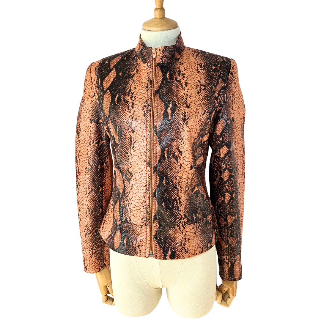 Snakeskin printed jacket and skirt set - S (Free Delivery)