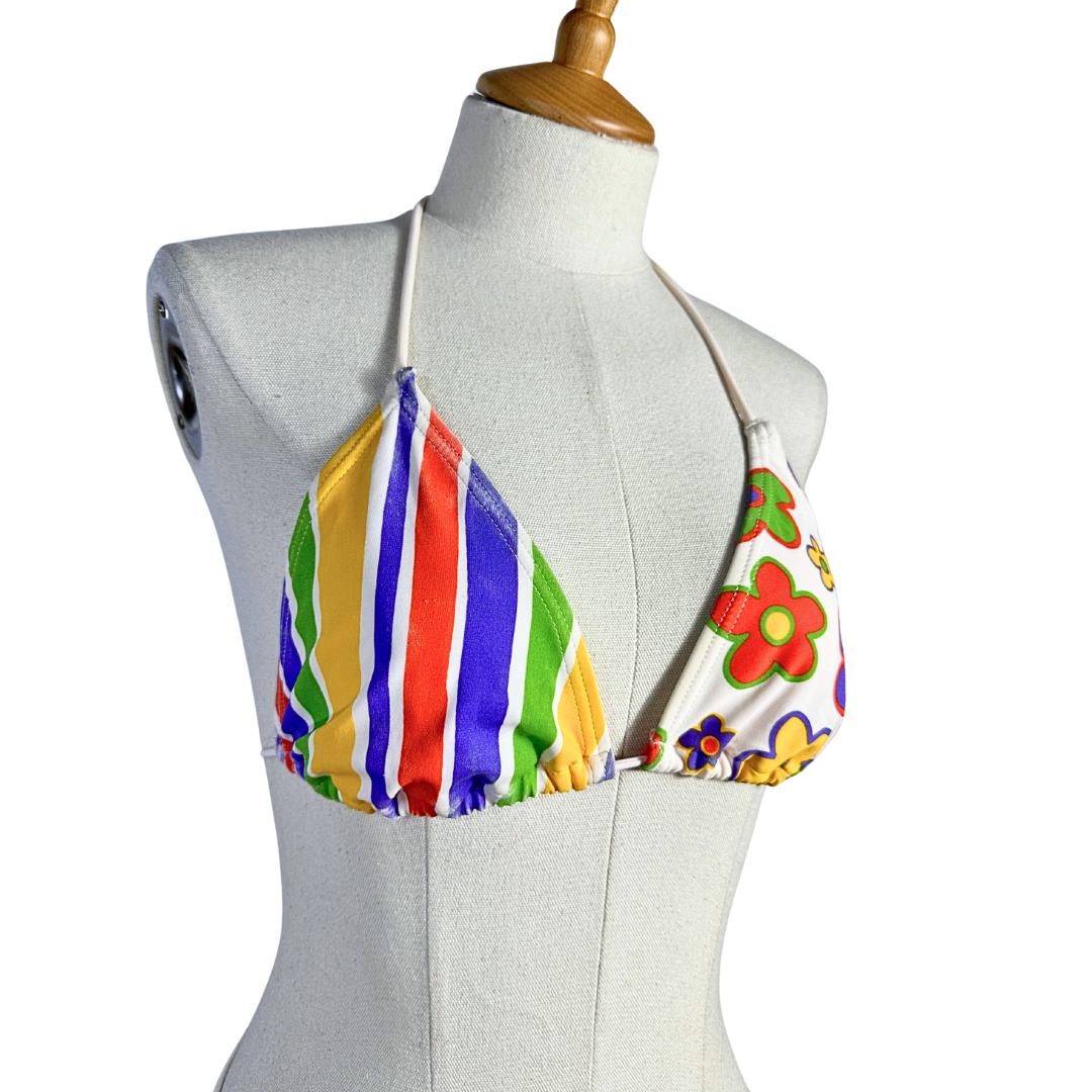 Hang Ten floral and striped bikini set - M