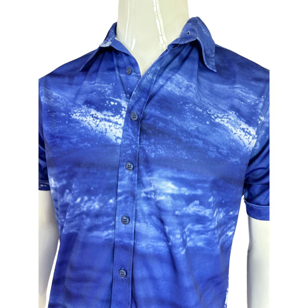 Ocean graphic print shirt - XS