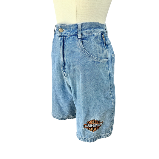 Harley Davidson high waist denim shorts - S/M