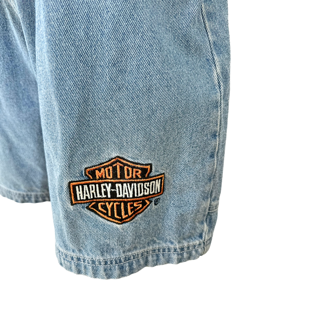 Harley Davidson high waist denim shorts - S/M