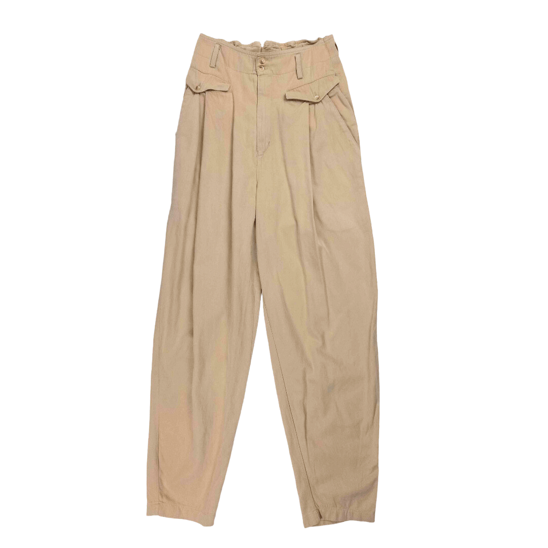 High-waisted pants with pleats - XS/S
