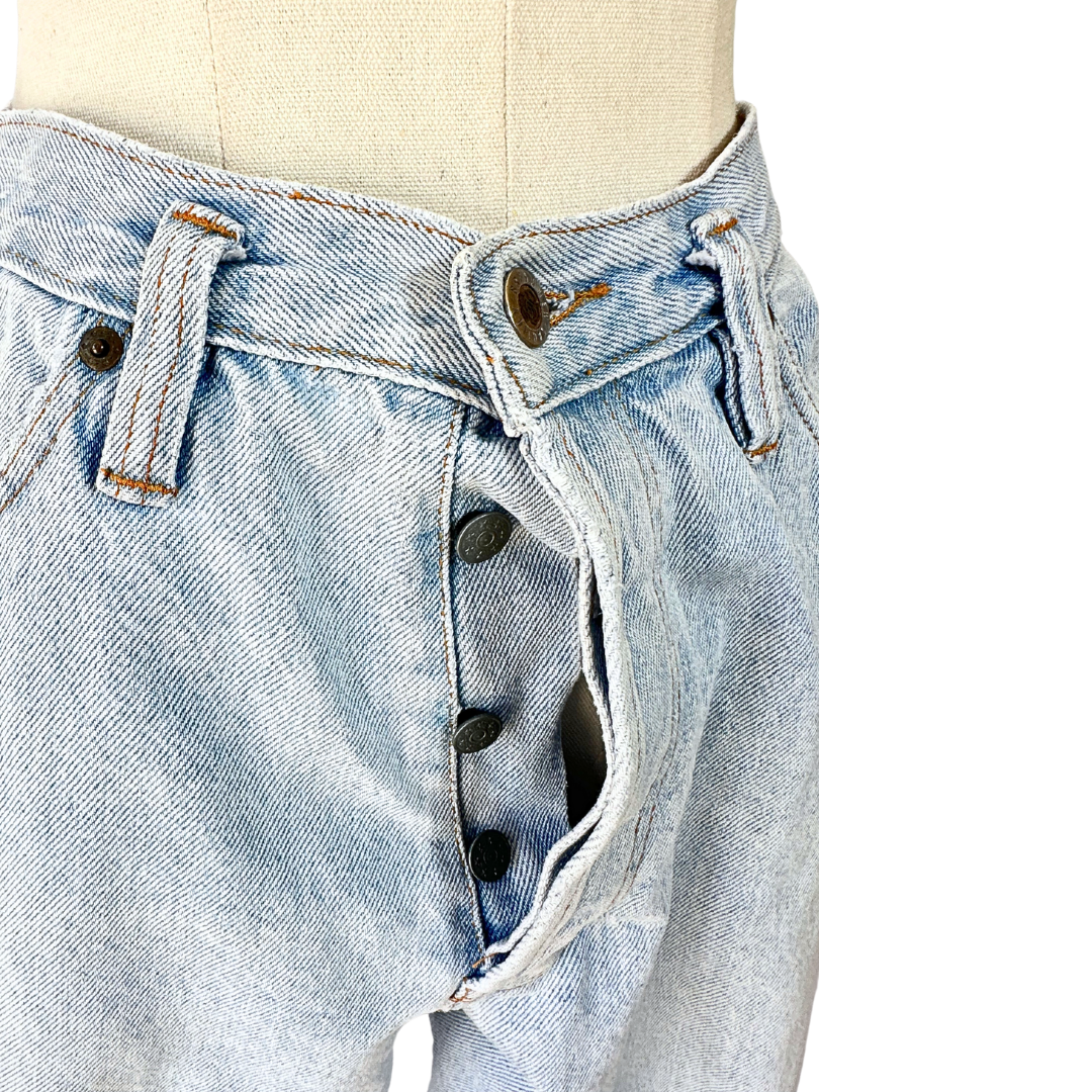 90s high waist denim bermuda shorts - M