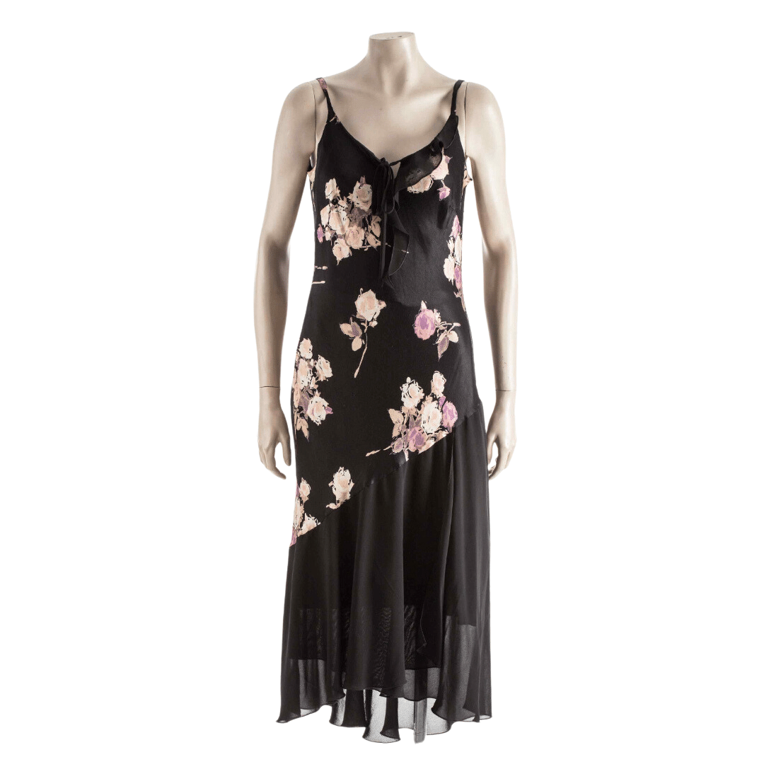 Satsumo London floral dress with asymmetrical design - L