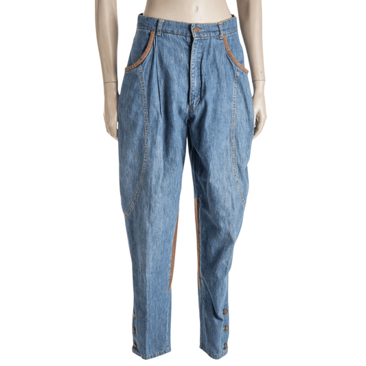 High waisted vintage denim jeans - M