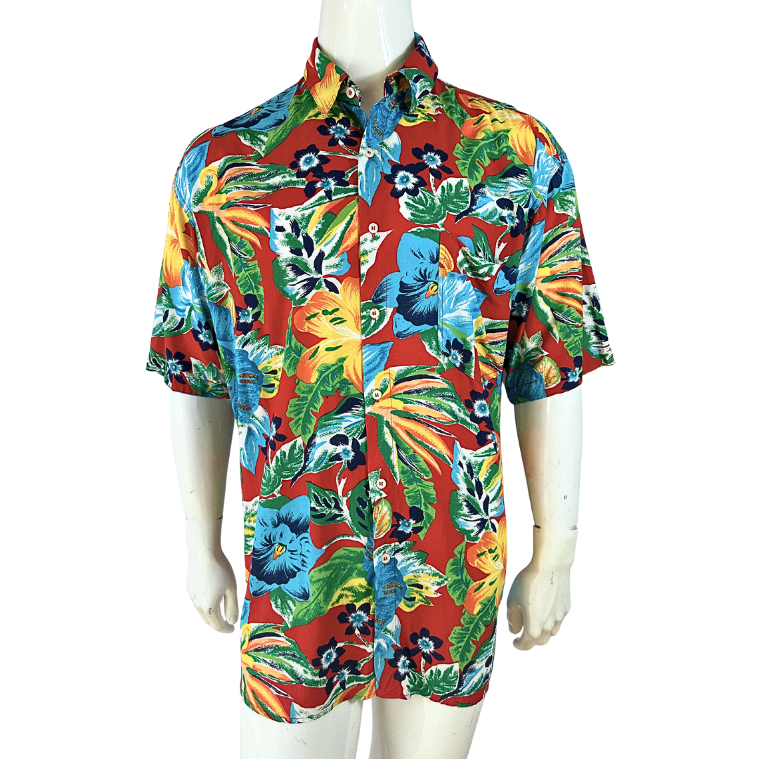 Colourful Vintage Floral Shirt - XL