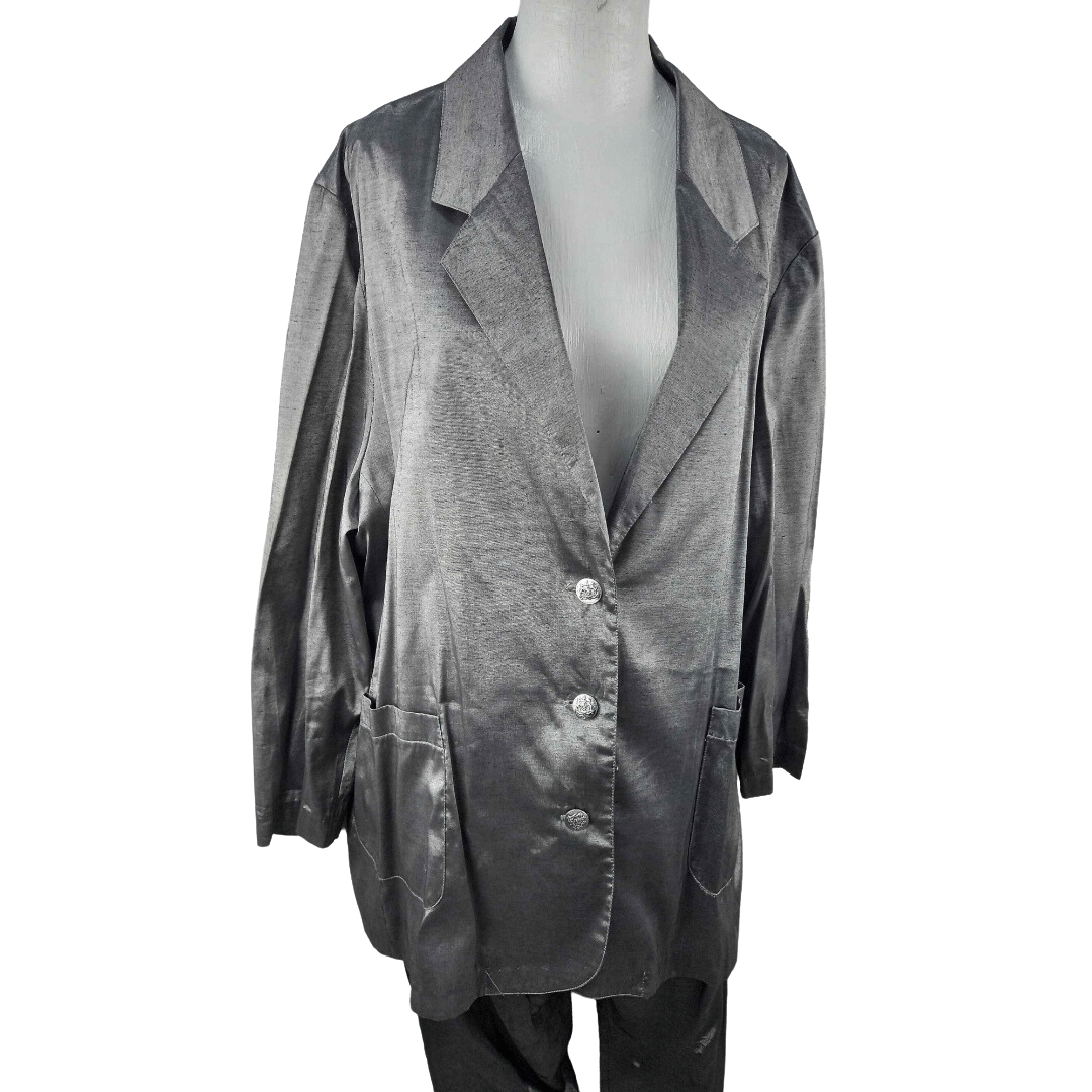 2-pc gun-metal grey suit - S/L