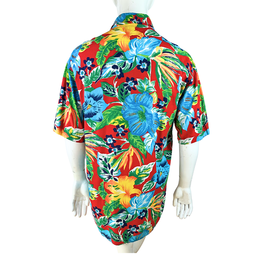 Colourful Vintage Floral Shirt - XL