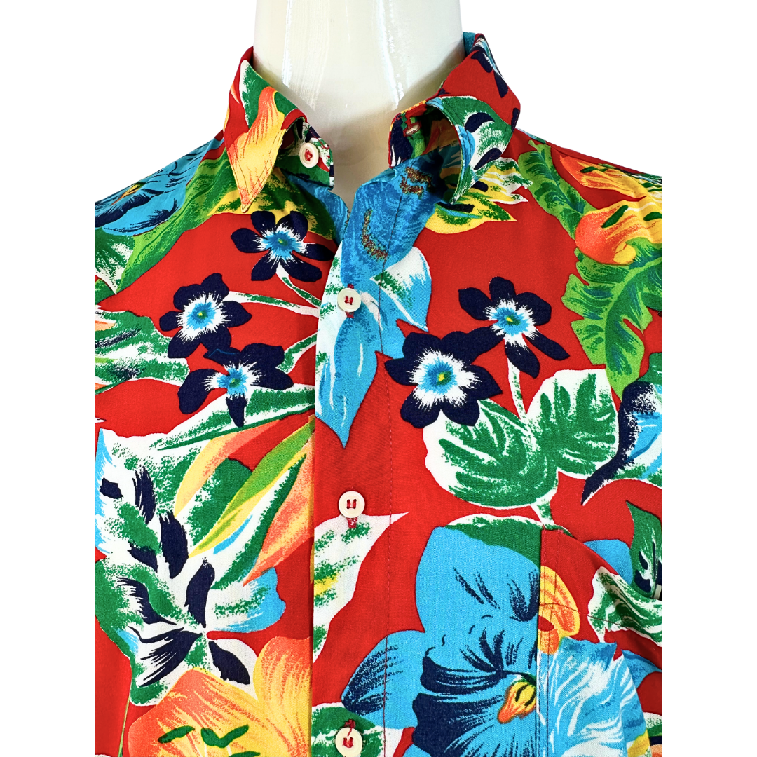 Colourful Vintage Floral Shirt - XL