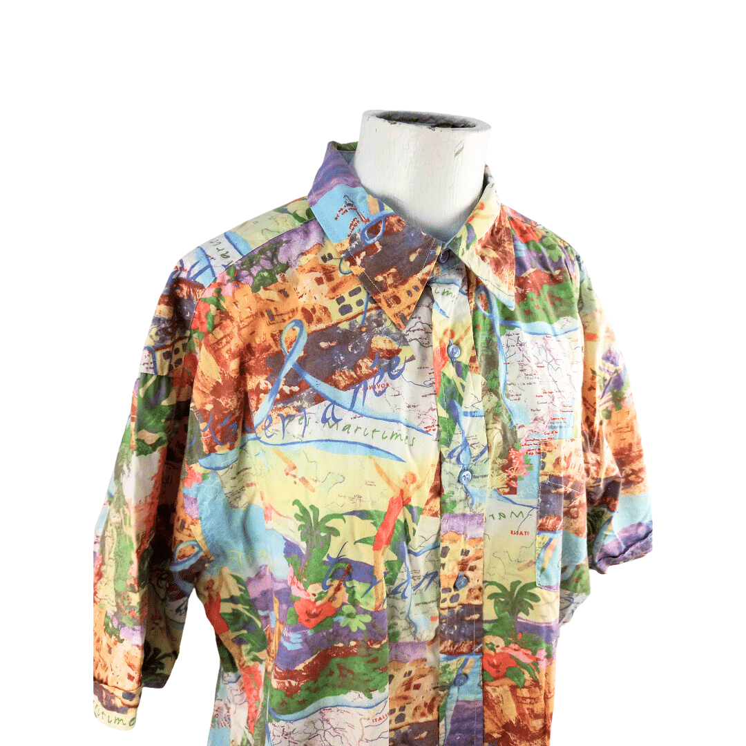 Tommy Hilfiger city print multi-coloured shirt - L