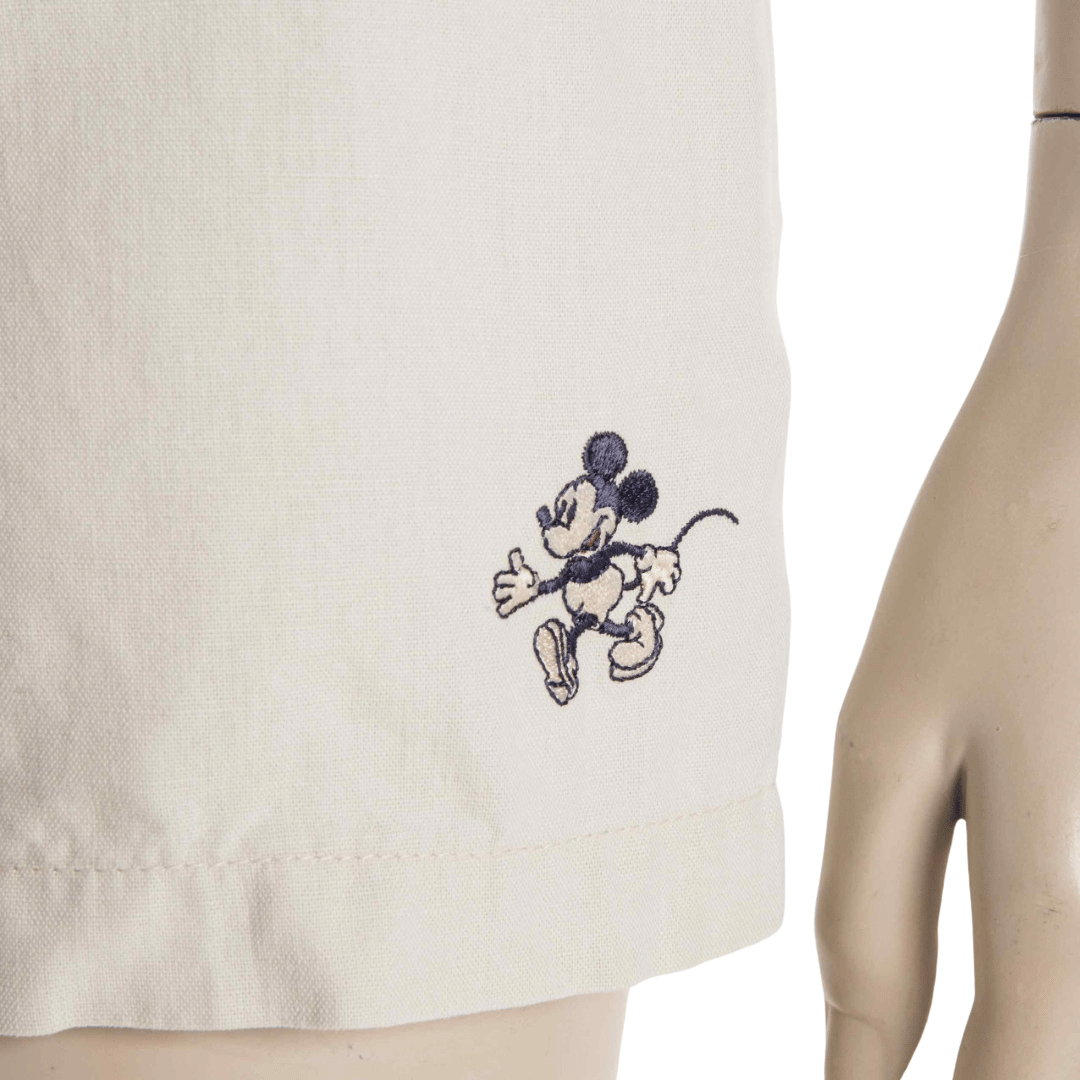High waisted Mickey Mouse linen-blend shorts - S