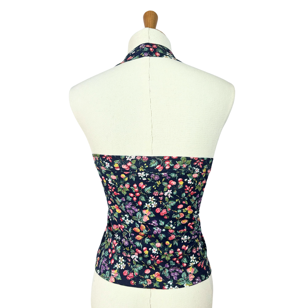 Floral halter neck top - M