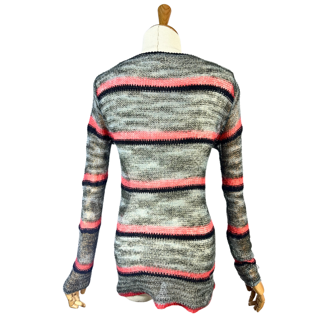 Y2K striped longsleeve knit - S