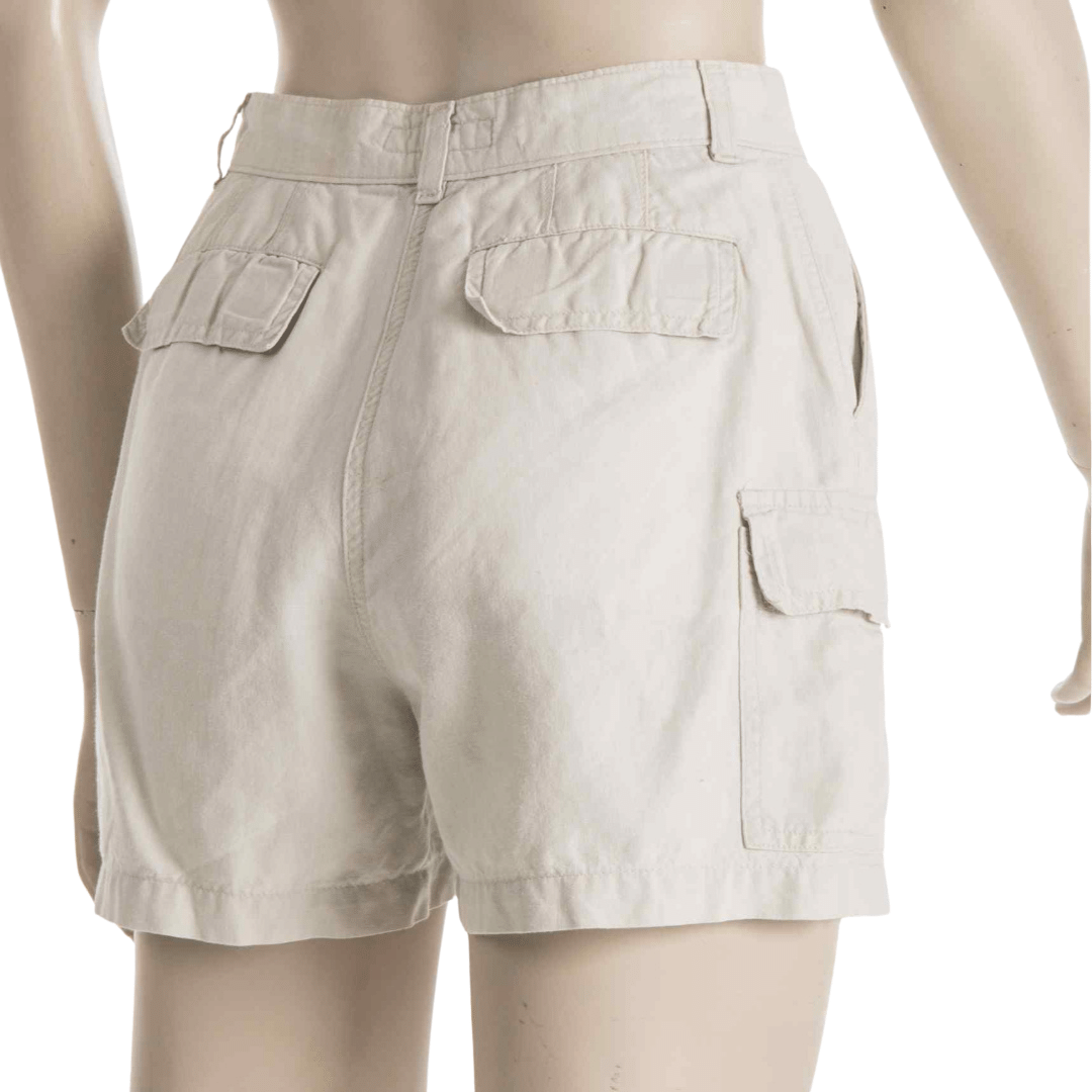High waisted Mickey Mouse linen-blend shorts - S