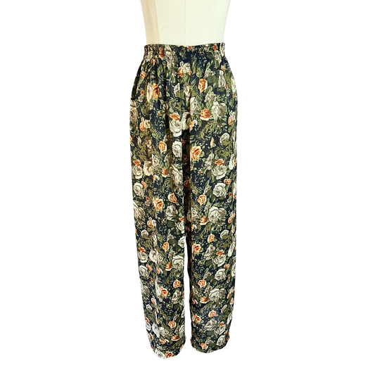 Vintage floral high waist pants - M