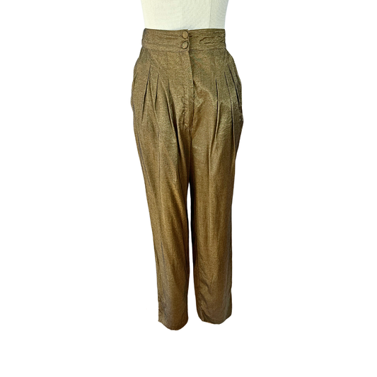 Bronze vintage high waist pants - M